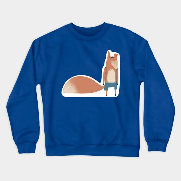 Reginald Fox Crewneck Sweatshirt by sarahburnsstudio